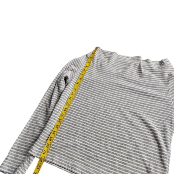 Standard James Perse Womens Striped Cowl Neck Long Sleeve Shirt, Cotton, Sz 2/ M - Picture 7 of 8